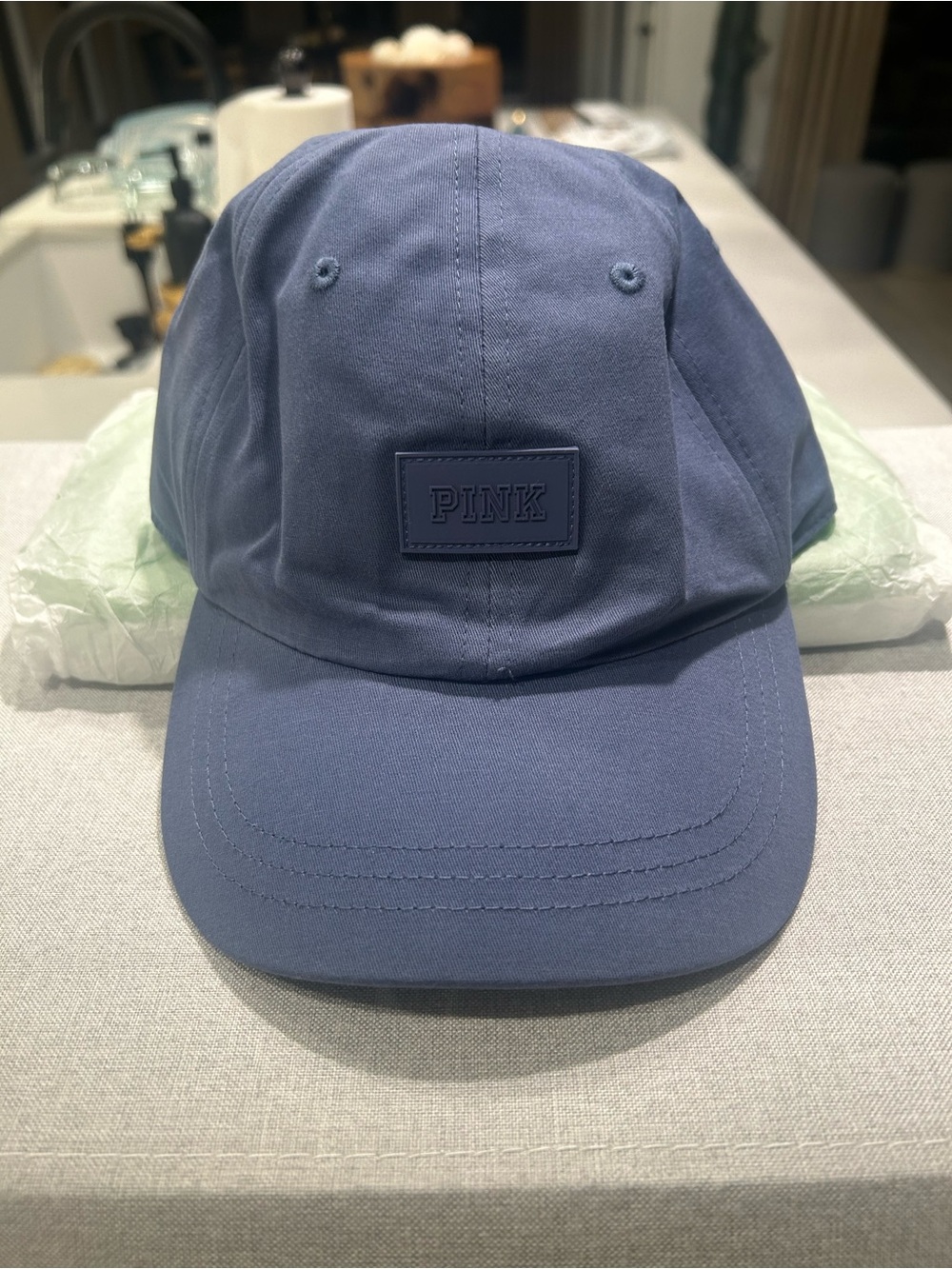 PINK Victoria's Secret Men's Slate Blue Baseball Cap
